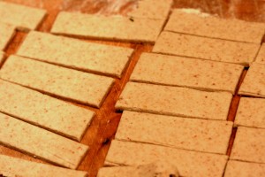 Homemade pizzoccheri, buckwheat pasta