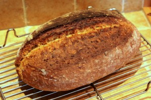 Long white sourdough with linseed