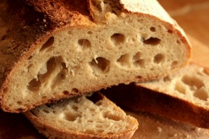 Sourdough crumb kamut loaf