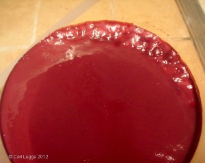 Purple kombucha SCOBY after blueberry fermenting for vinegar