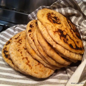 Cumin & rye pitta bread