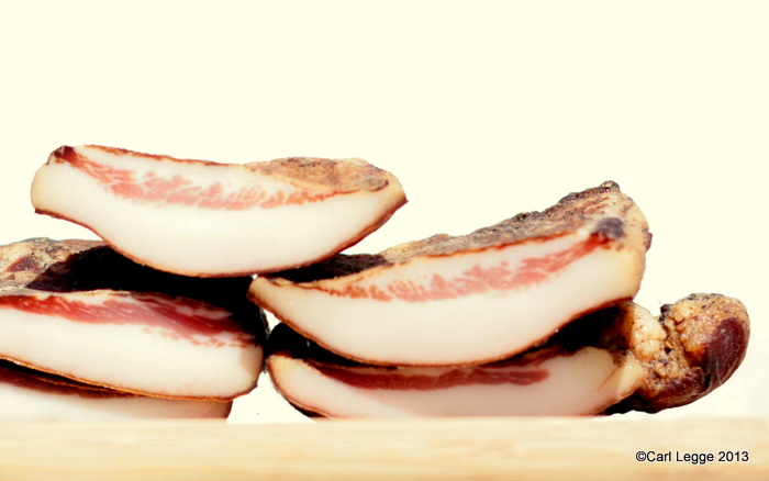 Guanciale cross section view