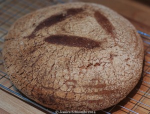 Baked wine barm bread