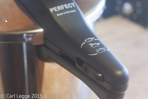 WMF Perfect Pressure Cooker handle detail